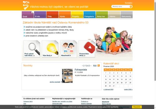 Zobrazit webové stránky ZŠ Komenského Náměšť nad Oslavou 