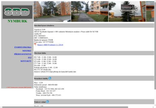 Zobrazit webové stránky Stavební bytové družstvo Nymburk