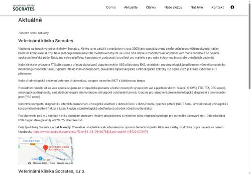 Zobrazit webové stránky Veterinární klinika Socrates, s.r.o.