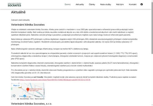 Zobrazit webové stránky Veterinární klinika Socrates, s.r.o.