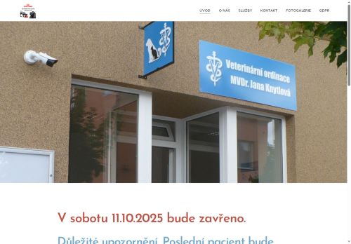 Zobrazit webové stránky Veterinární ordinace - MVDr. Jana Knytlová