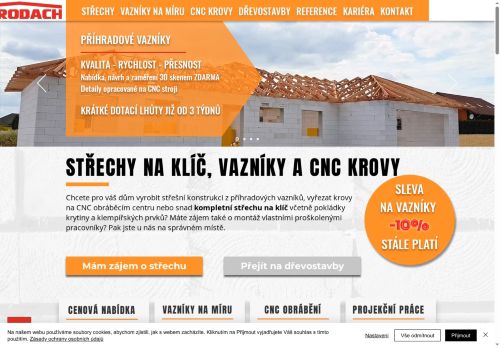 Webové stránky Eurodach s.r.o., Pohořelice