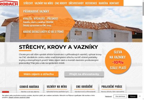 Webové stránky Eurodach s.r.o., Pohořelice