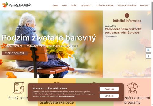 Domov Hostomice - Zátor, poskytovatel sociálních služeb nabízí práci na pozici Pracovníci přímé obslužné péče v oblasti pobytové péče v obci Hostomice
