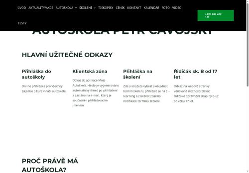 Zobrazit webové stránky Autoškola Petr Čavojský