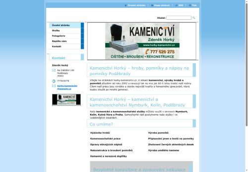 Zobrazit webové stránky Kamenictví Zdeněk Horký