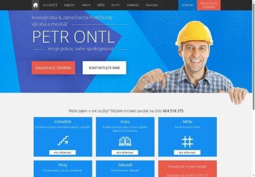 Zobrazit webové stránky Zámečnictví, kovovýroba - Petr Ontl
