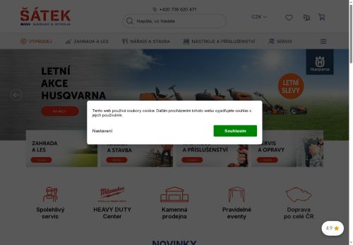 Zobrazit webové stránky Nářadí a stroje Šátek, s.r.o.