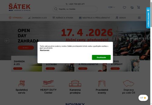 Zobrazit webové stránky Nářadí a stroje Šátek, s.r.o.