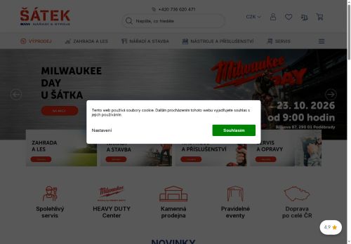 Zobrazit webové stránky Nářadí a stroje Šátek, s.r.o.