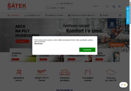 Zobrazit webové stránky Nářadí a stroje Šátek, s.r.o.