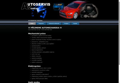 Zobrazit webové stránky Autoservis Vodička