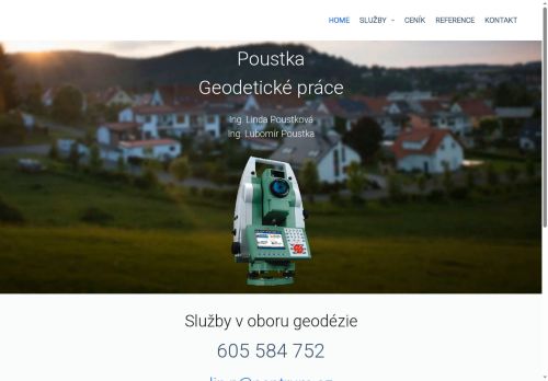 Zobrazit webové stránky Geodetické práce - Ing. Lubomír Poustka