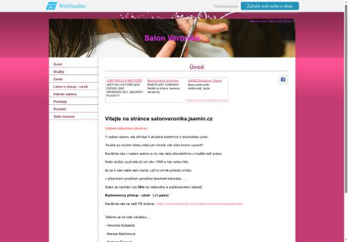 Zobrazit webové stránky Salon Veronika