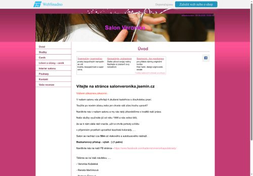 Zobrazit webové stránky Salon Veronika