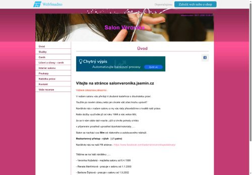 Zobrazit webové stránky Salon Veronika