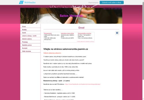 Zobrazit webové stránky Salon Veronika