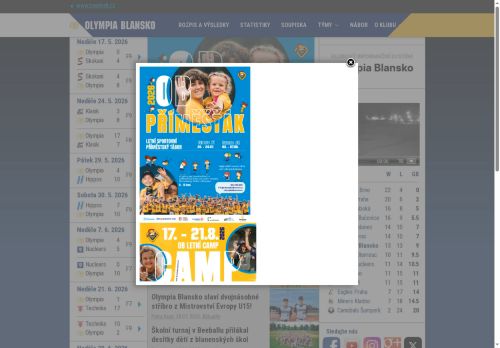 Zobrazit webové stránky TJ Olympia Blansko