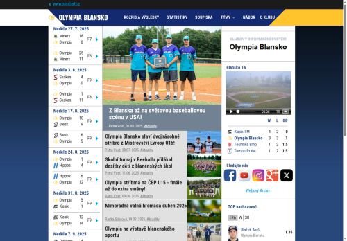 Zobrazit webové stránky TJ Olympia Blansko
