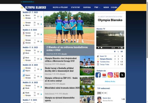 Zobrazit webové stránky TJ Olympia Blansko