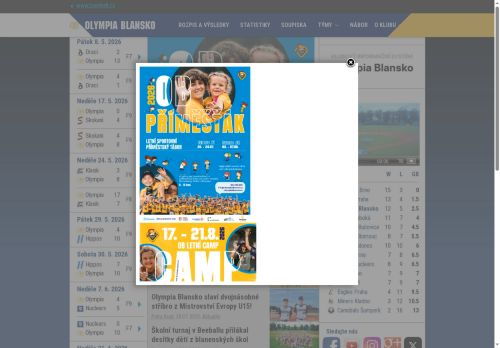Zobrazit webové stránky TJ Olympia Blansko