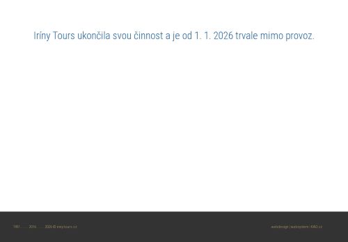Zobrazit webové stránky CK IRÍNY TOURS, spol. s r.o.