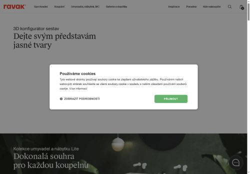 Webové stránky RAVAK a.s., Příbram