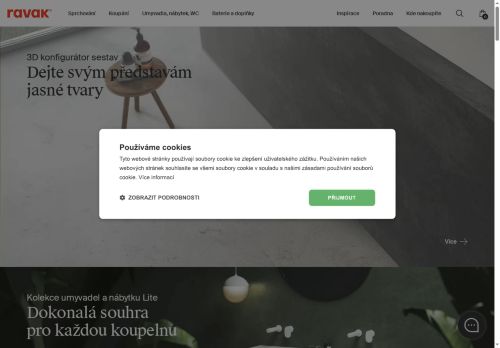 Webové stránky RAVAK a.s., Příbram