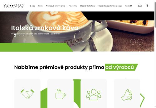 Webové stránky Yes Food s.r.o., Kyjov