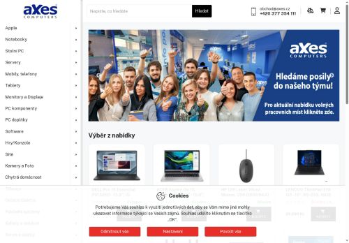 Axes Computers s.r.o. nabízí práci na pozici Obchodní referent prodejny v obci Plzeň