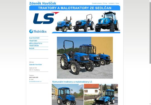 Zobrazit webové stránky Zdeněk Havlíček - traktory a malotraktory