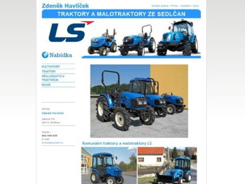 Zdeněk Havlíček - traktory a malotraktory