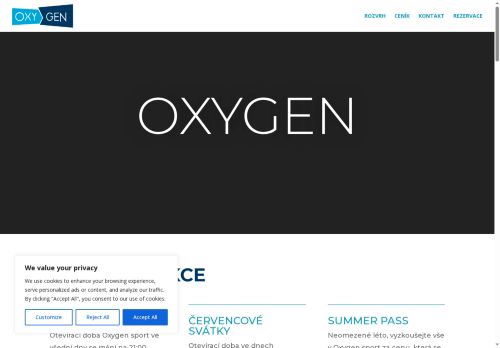 Zobrazit webové stránky Sportklub Oxygen