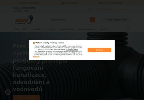 Webové stránky BOCR Trading s.r.o., Horažďovice