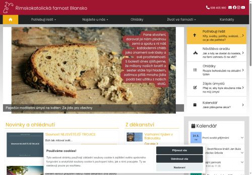 Zobrazit webové stránky Římskokatolická farnost Blansko