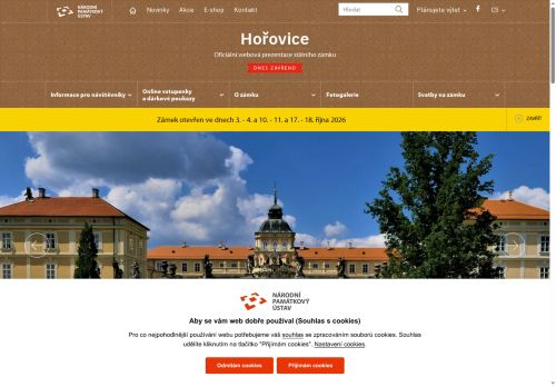 Zobrazit webové stránky Státní zámek Hořovice