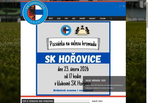 Zobrazit webové stránky SK Hořovice, z.s.