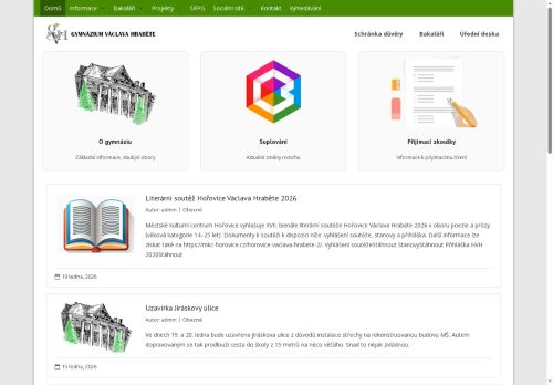Zobrazit webové stránky Gymnázium Václava Hraběte