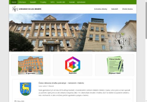 Zobrazit webové stránky Gymnázium Václava Hraběte