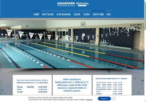 Zobrazit webové stránky Městský plavecký areál Hořovice