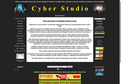 Zobrazit webové stránky Cyber studio