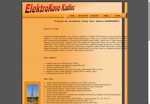 Zobrazit webové stránky ElektroKovo Kadlec