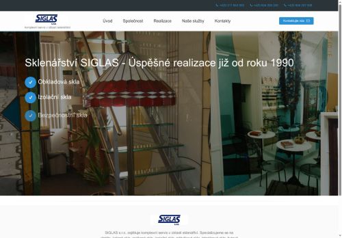 Zobrazit webové stránky Sklenářství SIGLAS