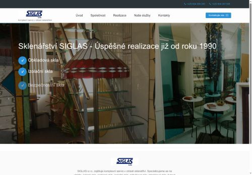 Zobrazit webové stránky Sklenářství SIGLAS