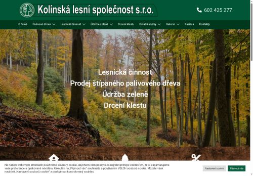 Webové stránky Kolínská lesní společnost, s.r.o., Hlízov