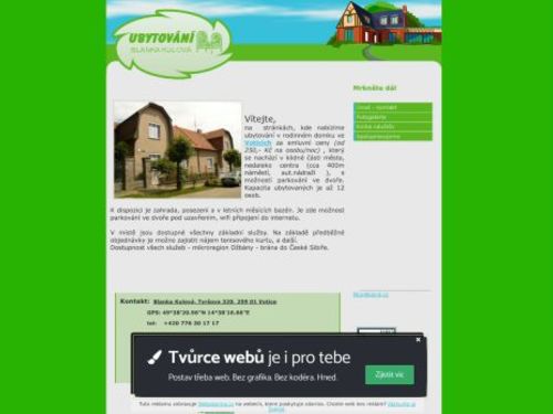 Ubytování Blanka Kulová