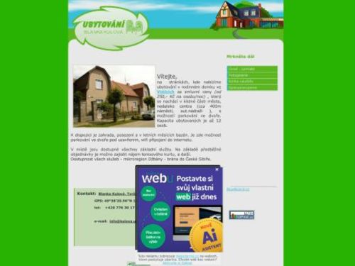 Ubytování Blanka Kulová