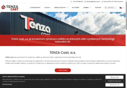 Zobrazit webové stránky TENZA Slévárna Adamov