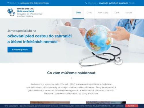 Ambulance pro infekční nemoci a cestovní medicínu, hepatální a boreliová poradna - MUDr. Anna Hajná
