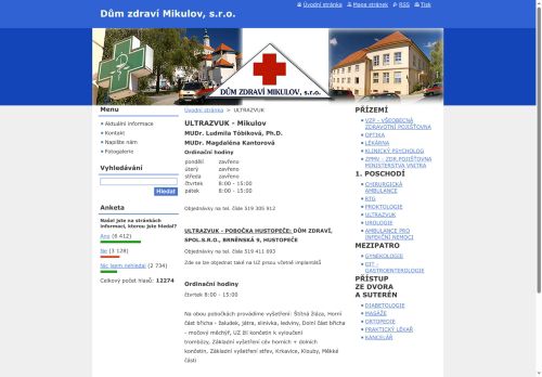 Zobrazit webové stránky Ultrazvuk - Dům zdraví Mikulov - MUDr. Renata Marečková